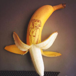 香蕉雕刻艺术图片 创意好棒！