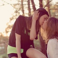 欧美情侣接吻的QQ非主流个性头像大图
