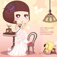 卡通女生穿婚纱的QQ头像，好唯美可爱的感觉